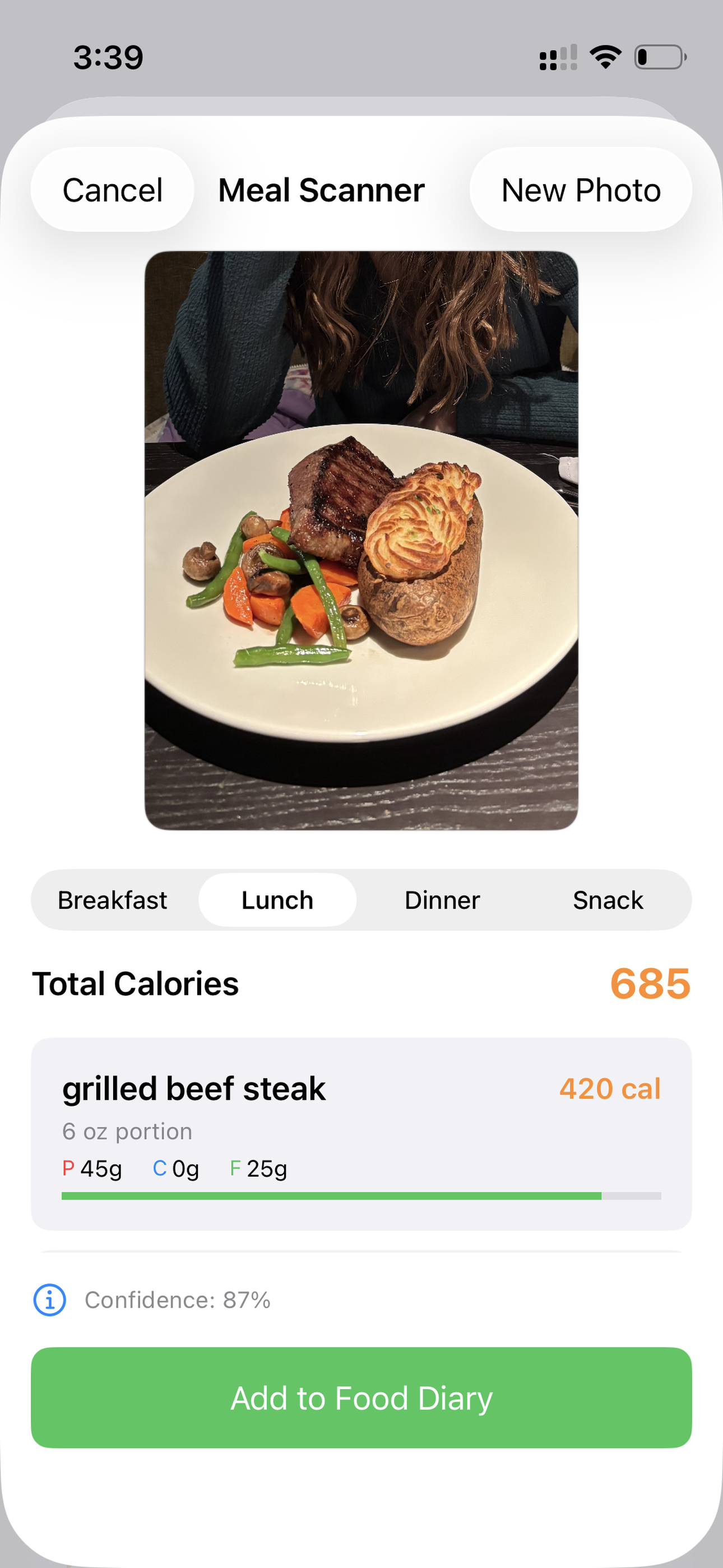 ML Fitness AI Meal Scanner